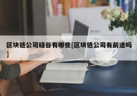 区块链公司硅谷有哪些[区块链公司有前途吗]